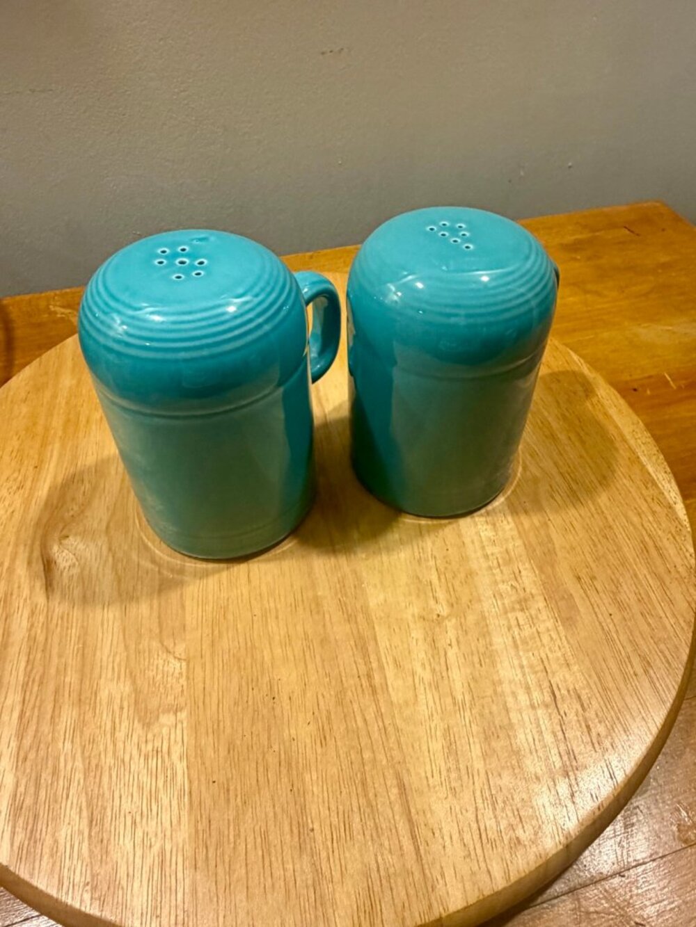 Fiesta Turquoise Candlestick Pair - HLC USA - Excellent